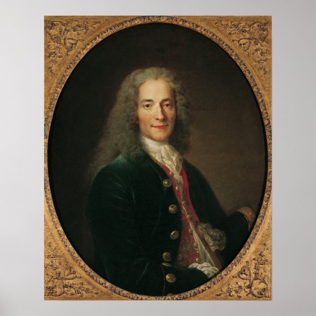 Póster Retrato de Voltaire después de 1718 (Frente)