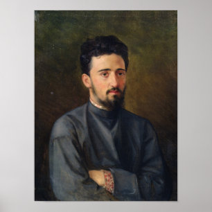 Póster Retrato de Vsevolod M. Garshin, 1878