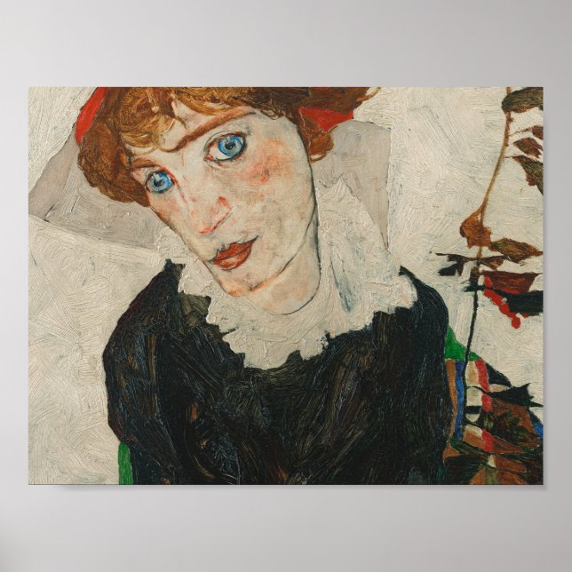 Póster Retrato de Wally por Egon Schiele (Frente)