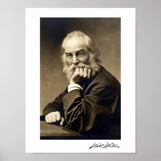 Póster Retrato de Walt Whitman (1869) (Frente)