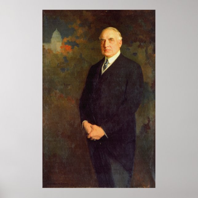 Póster Retrato de WARREN G. HARDING de Edmund Hodgson Sma (Frente)