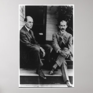 Póster Retrato de Wilbur Wright y de Orville Wright