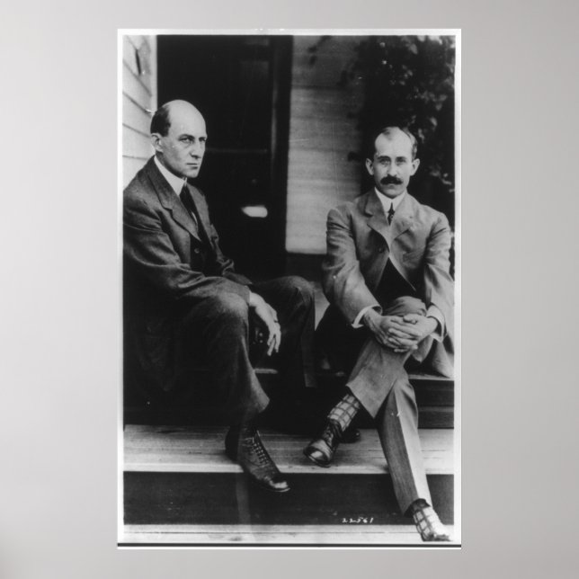 Póster Retrato de Wilbur Wright y Orville Wright (Frente)