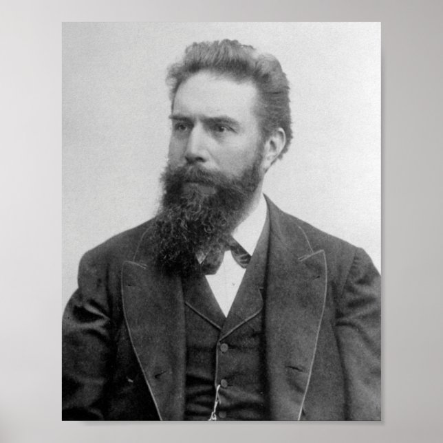 Póster Retrato de Wilhelm Rontgen (Frente)