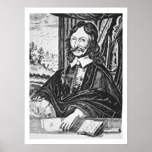 Póster Retrato de William Lilly (1602-81), de su 'Chr. (Frente)