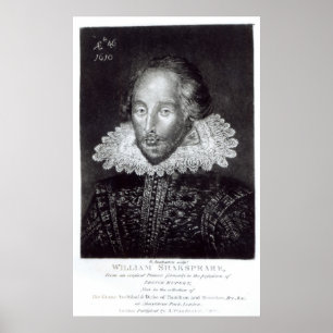 Póster Retrato de William Shakespeare