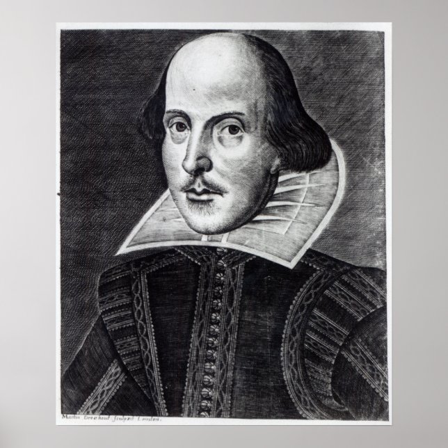 Póster Retrato de William Shakespeare (Frente)