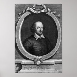 Póster Retrato de William Shakespeare 1719