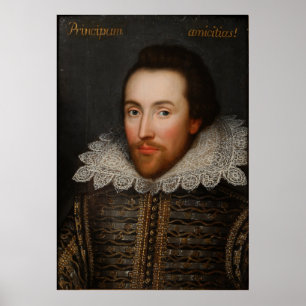 Póster Retrato de William Shakespeare Cobbe circa 1610