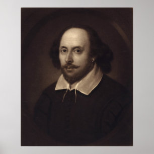 Póster Retrato de WIlliam Shakespeare poster/impreso