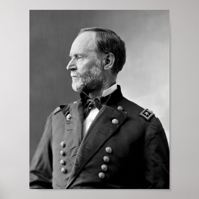 Póster Retrato de William Tecumseh Sherman (Frente)