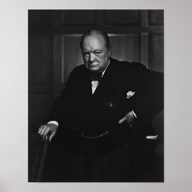 Póster Retrato de Winston Churchill - El león ruidoso (Frente)