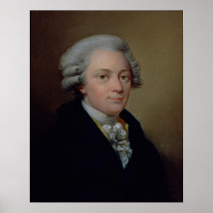 Póster Retrato de Wolfgang Amadeus Mozart