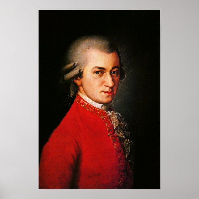 Póster Retrato de Wolfgang Amadeus Mozart (Frente)