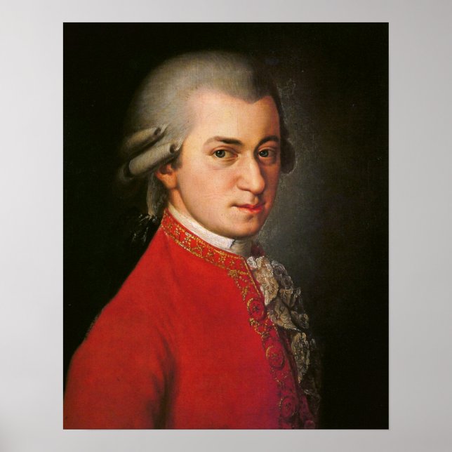 Póster Retrato de Wolfgang Amadeus Mozart (Frente)