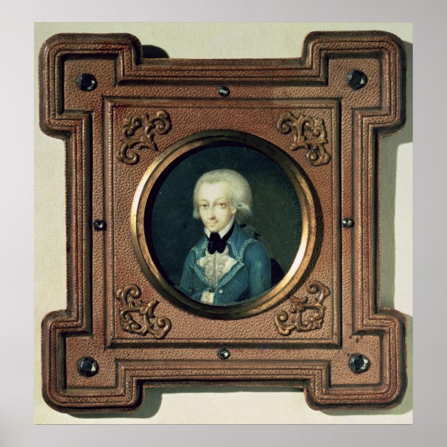Póster Retrato de Wolfgang Amadeus Mozart, 1773 (Frente)