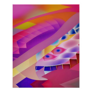 Póster Retrato de Wombott - Arte abstracto de Ken Gage
