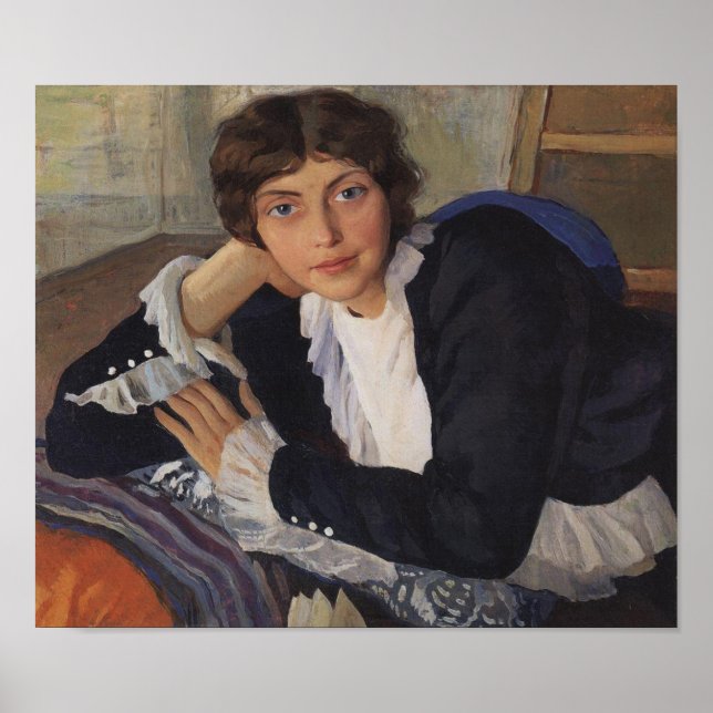 Póster Retrato de Zinaida Serebriakova del Poster Lola Br (Frente)