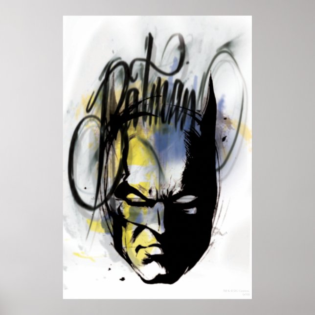 Póster Retrato del aerógrafo Batman (Frente)