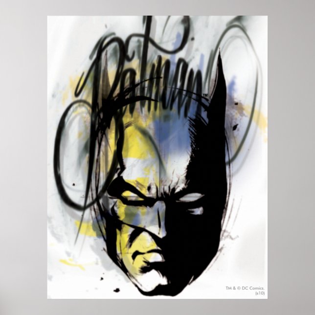 Póster Retrato del aerógrafo Batman (Frente)