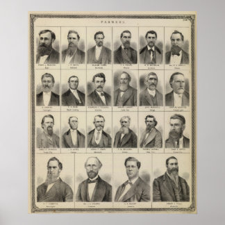 Póster Retrato del agricultor Frank Meachum, Minnesota