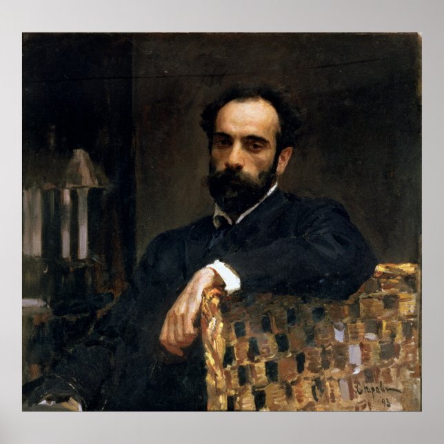 Póster Retrato del artista Isaak Ilyich Levitan (Frente)