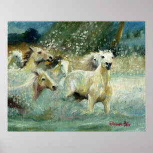 Póster Retrato del caballo de Carmargue