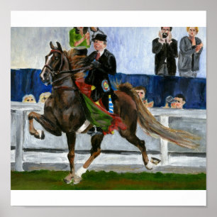 Póster Retrato del caballo de Saddlebred del americano