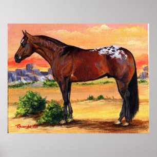 Póster Retrato del caballo del perfil del Appaloosa