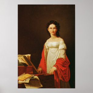 Póster Retrato del cantante Ana Borunova, 1821