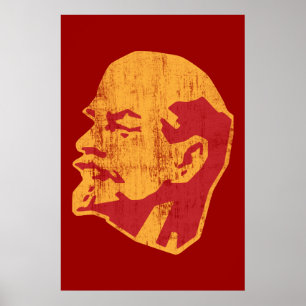 Póster retrato del cccp de Vladimir Lenin