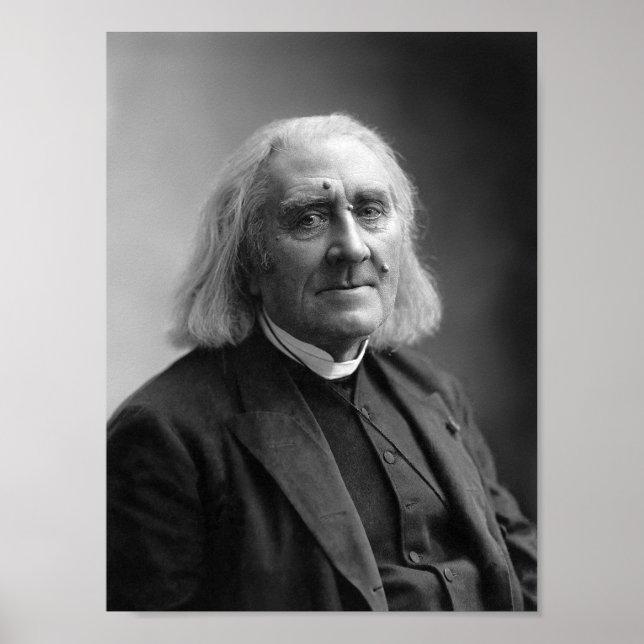 Póster Retrato del compositor Franz Liszt - 1886 (Frente)