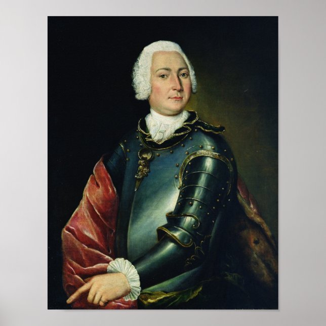 Póster Retrato del conde Ernst Christoph von Manteuffel (Frente)