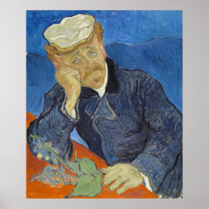 Póster Retrato del Dr. Gachet de Vincent van Gogh