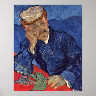Póster Retrato del Dr. Gachet de Vincent Willem Van Gogh