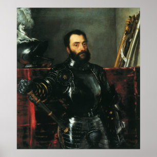 Póster Retrato del duque de Urbino por Tiziano