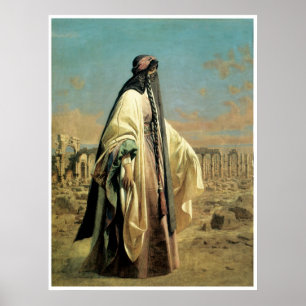 Póster Retrato del EL Mezrab (Palmyra) 1859 de Jane Digby