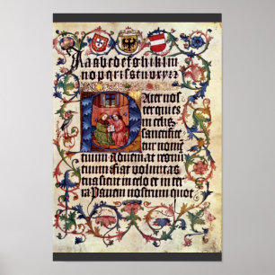 Póster Retrato Del Emperador Maximiliano I Y Su Profesor