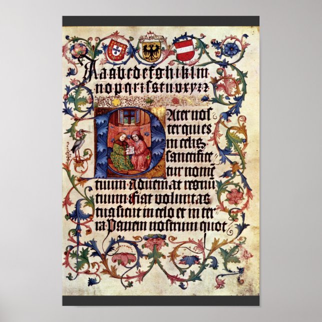 Póster Retrato Del Emperador Maximiliano I Y Su Profesor  (Frente)