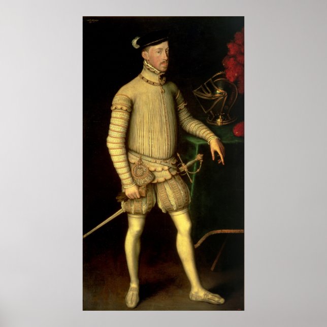 Póster Retrato del emperador Maximiliano II 1557 (Frente)