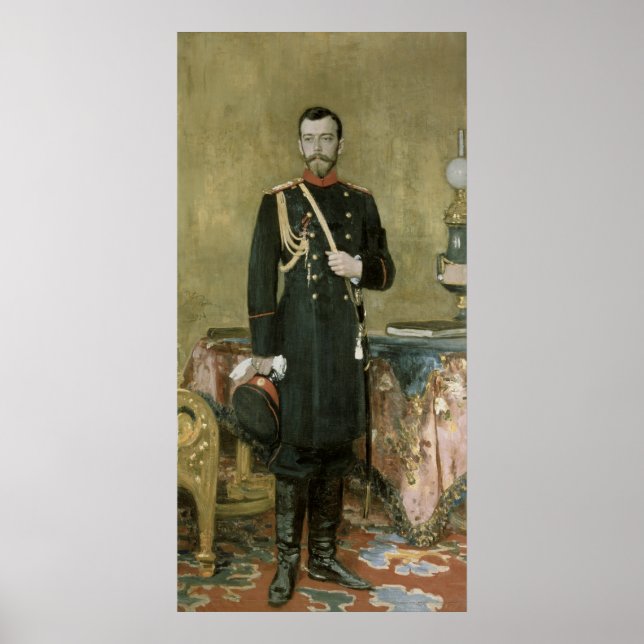 Póster Retrato del emperador Nicolás II 1895 (Frente)