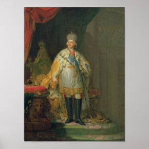 Póster Retrato del emperador Paulo I, 1800