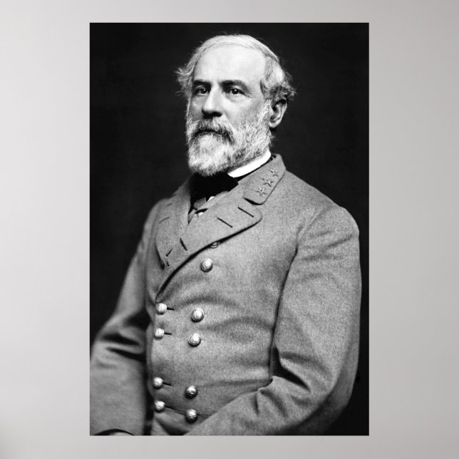 Póster Retrato del General Confederado Robert E. Lee (Frente)