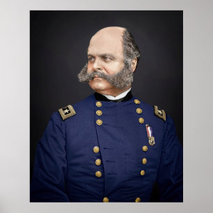 Póster Retrato del General de División Ambrose Burnside