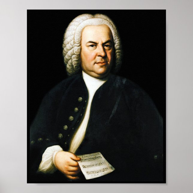 Póster Retrato del gran compositor Bach (Frente)