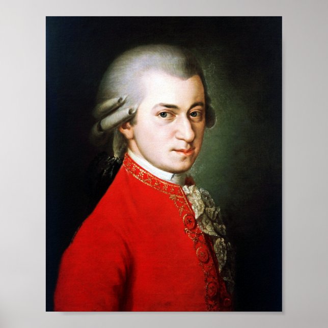Póster Retrato del gran compositor Mozart (Frente)