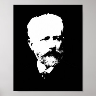 Póster Retrato del gran compositor ruso Tchaikovski