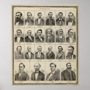 Póster Retrato del granjero Frank Meachum, Minnesota