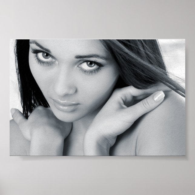 Póster Retrato del hermoso chica (Frente)