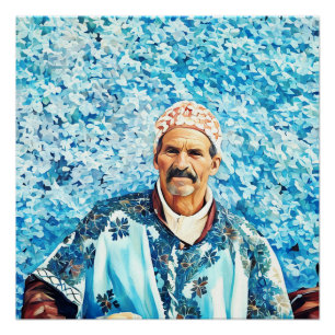 Póster Retrato del hombre en ropa tradicional